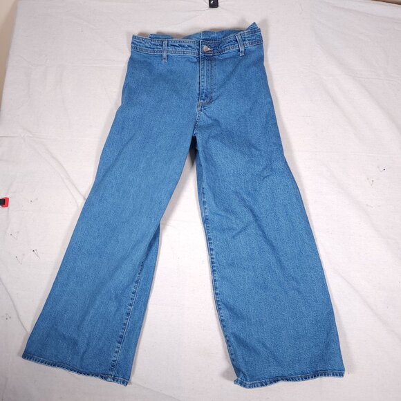 Universal Thread Denim Bib Overalls Womens 12 Jeans Wide Leg Countrycore Work - Picture 12 of 16